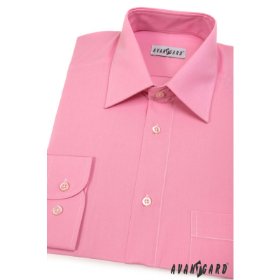 Koszula różowa męska CLASSIC z długim rękawem