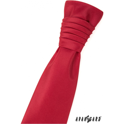 Czerwony matowy krawat ślubny