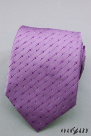 Fioletowy krawat w drobne kropki