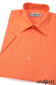 Koszula męska CLASSIC z krótkim rękawem Pomarańczowa