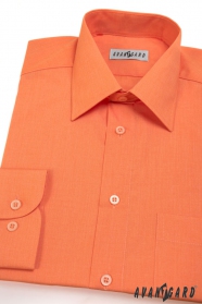 Pomarańczowa koszula męska z długim rękawem