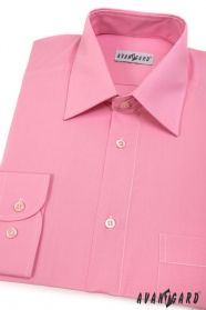 Koszula różowa męska CLASSIC z długim rękawem