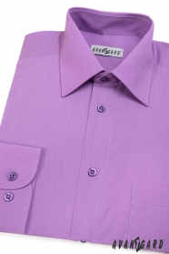 Męska klasyczna koszula z długim rękawem w kolorze fioletowym
