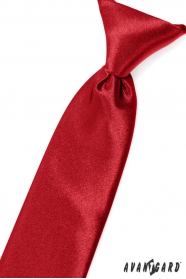 Czerwony krawat chłopięcy na gumce
