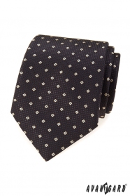 Brązowy krawat z wzorem