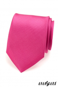 Męski krawat w kolorze fuksji matowym