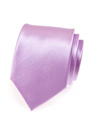 Jasny krawat w odcieniach bzu
