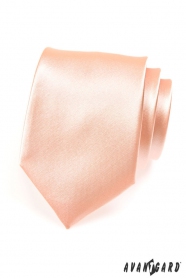 Klasyczny męski krawat w kolorze łososia