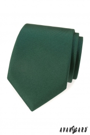 Ciemnozielony matowy krawat