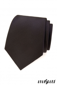 Brązowy krawat w kropkowaną strukturę