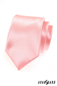 Męski różowy gładki krawat