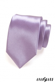Gładki liliowy krawat