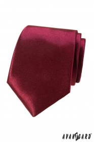 Krawat męski w kolorze bordowym