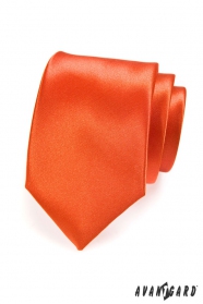 Pomarańczowy monochromatyczny krawat