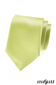 Krawat męski w kolorze limonki z połyskiem