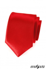 Gładki czerwony krawat dla mężczyzn