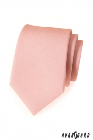 Nowoczesny krawat w kolorze pudrowo-matowym