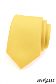 Matowy żółty krawat