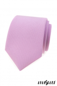 Matowy krawat w kolorze liliowym