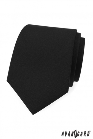 Matowy czarny krawat