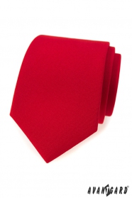 Matowy czerwony krawat