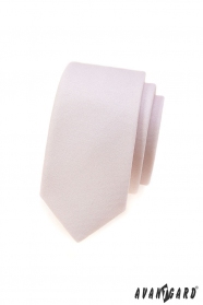 Wąski krawat Avantgard w kolorze pudrowym