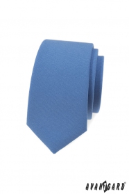 Niebieski wąski krawat