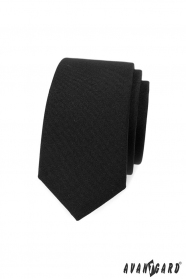 Czarny wąski krawat