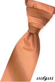 Krawat ślubny, pomarańczowe paski