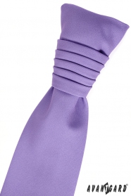 Angielski krawat w kolorze liliowym