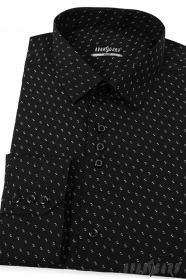 Koszula męska SLIM czarno-biały wzór