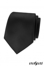 Czarny, matowy krawat Avantgard