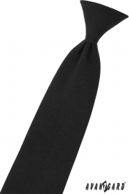 Czarny krawat chłopięcy 31 cm