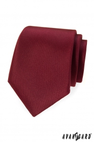 Krawat męski w kolorze burgundowym