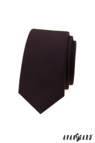 Ciemnobrązowy luksusowy krawat wąski