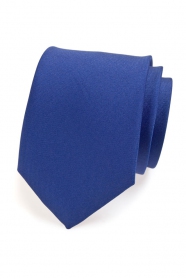 Niebieski matowy krawat
