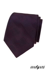 Krawat męski w bordowe paski