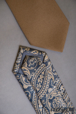 Jasnobrązowy wąski krawat - szerokość 5 cm
