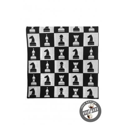 Poszetka z wzorem szachowym