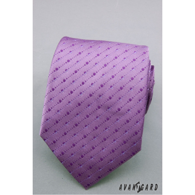 Fioletowy krawat w drobne kropki