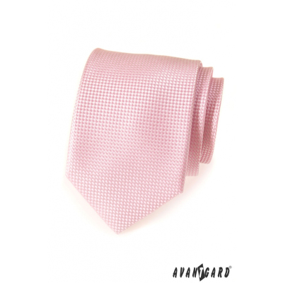 Różowy krawat strukturalny LUX dla mężczyzn