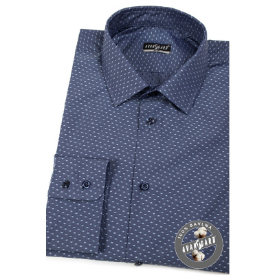Niebieska koszula męska SLIM 100% bawełna