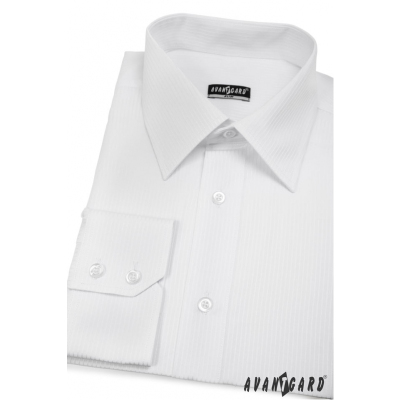 Koszula męska SLIM biała w proste paski