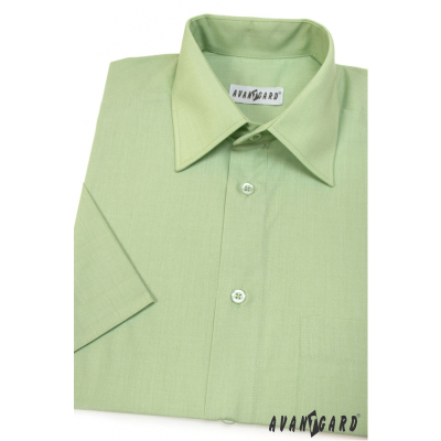 Koszula męska CLASSIC z krótkim rękawem zielona