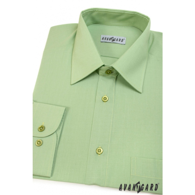 Męska klasyczna koszula z długim rękawem, kolor zielony