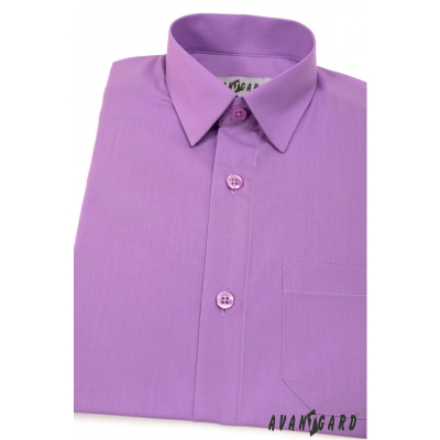 Klasyczna koszula dla chłopca w kolorze fioletowym