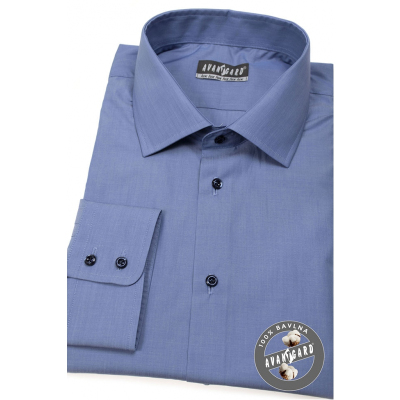 Niebieska koszula męska 100% bawełna