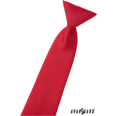 Matowy czerwony krawat dla chłopca
