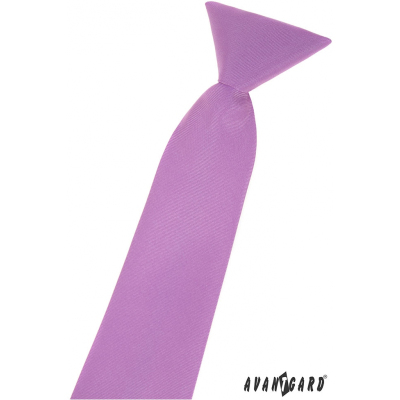 Matowy, chłopięcy krawat w kolorze liliowym