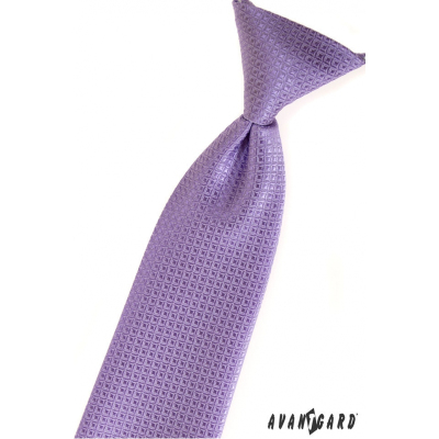Fioletowy krawat dla chłopca o strukturalnej powierzchni